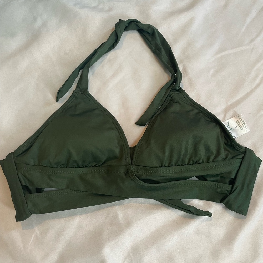 Green bikini top